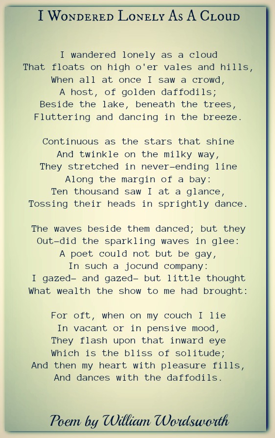 I Wondered Lonely As A Cloud | William Wordsworth